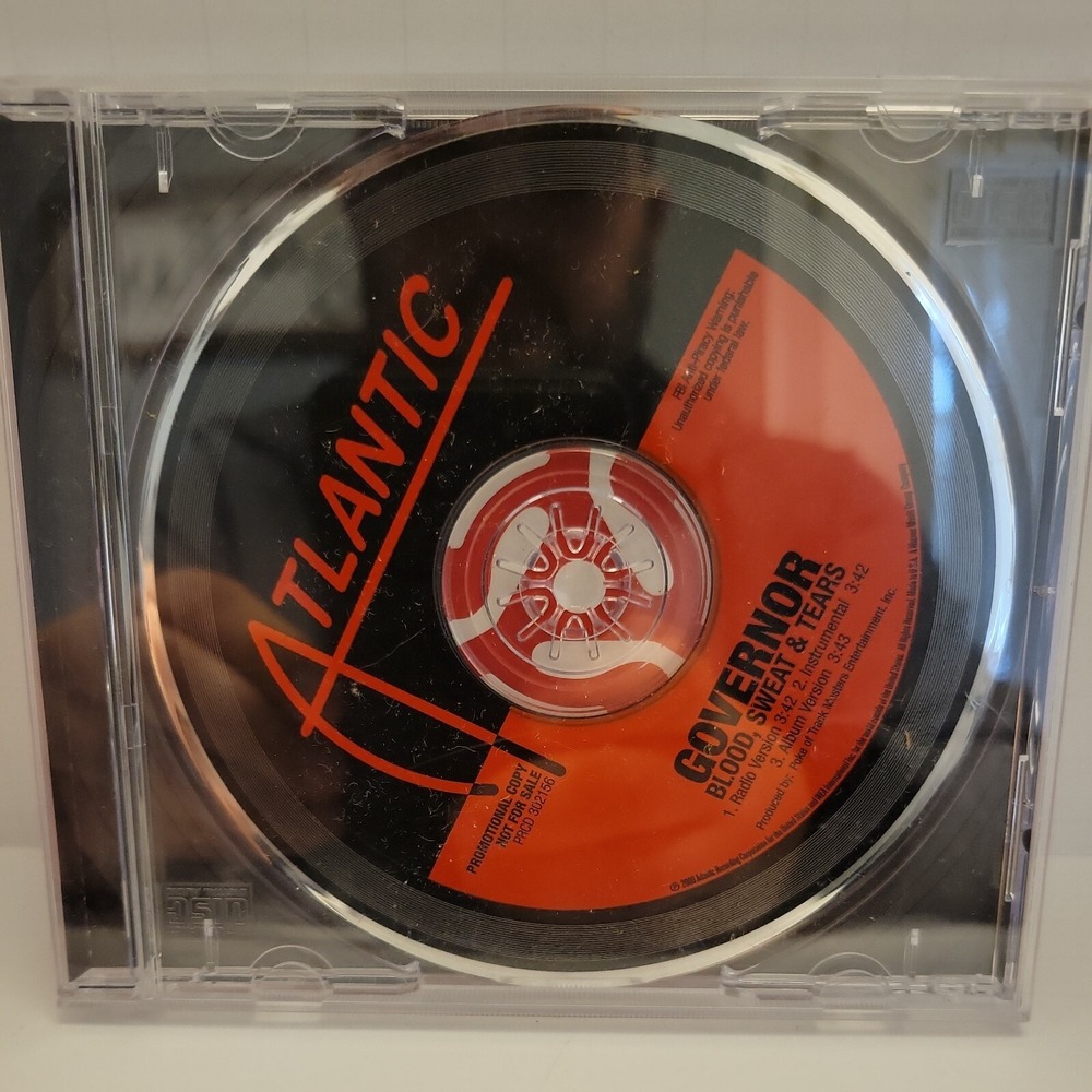 Governor Blood Sweat & Tears Promo CD Single Atlantic Records PRCD 302156 Rap